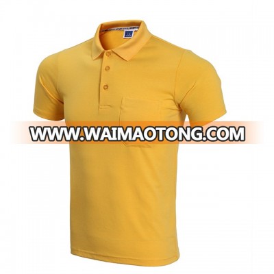 12 colors in stock elastic CVV cotton pocket design guangzhou polo shirt