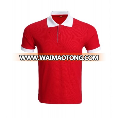 2017 oem embroidery print design two color shirt combination wholesale polo shirt custom